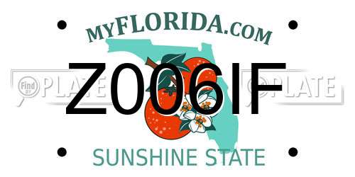 Z006IF Florida License Plate