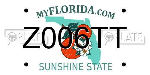 Z006TT Florida License Plate