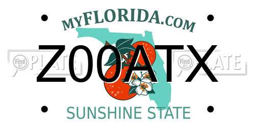 Z00ATX Florida License Plate