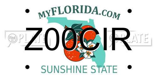 Z00CIR Florida License Plate