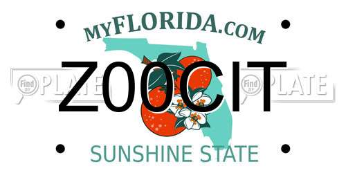Z00CIT Florida License Plate