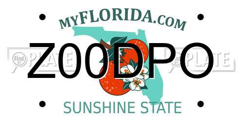 Z00DPO Florida License Plate