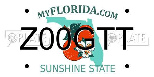 Z00GTT Florida License Plate
