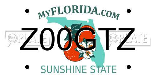 Z00GTZ Florida License Plate