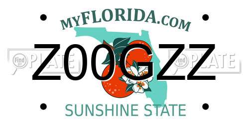 Z00GZZ Florida License Plate