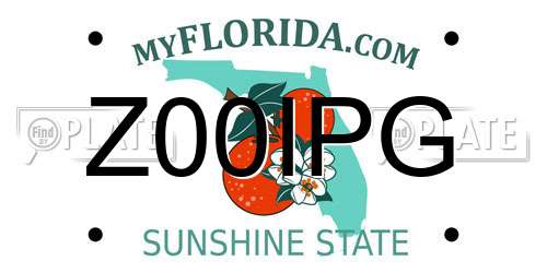 Z00IPG Florida License Plate