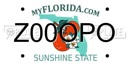 Z00OPO Florida License Plate