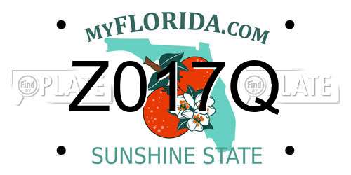 Z017Q Florida License Plate