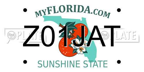 Z01JAT Florida License Plate
