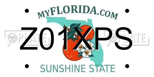 Z01XPS Florida License Plate