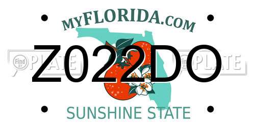 Z022DO Florida License Plate