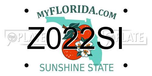 Z022SI Florida License Plate