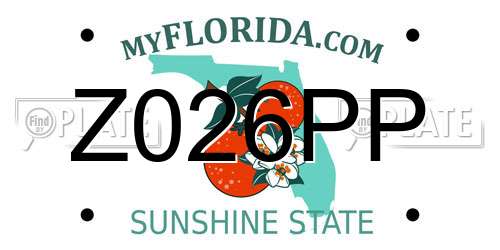 Z026PP Florida License Plate