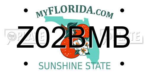 Z02BMB Florida License Plate