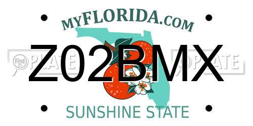 Z02BMX Florida License Plate
