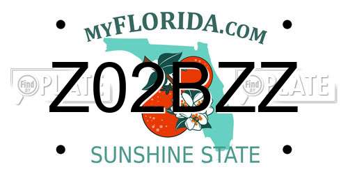 Z02BZZ Florida License Plate