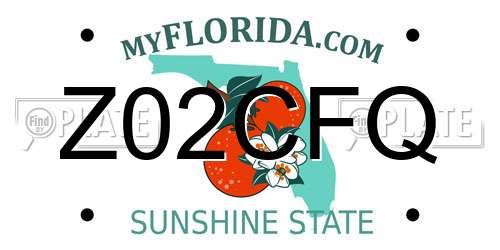 Z02CFQ Florida License Plate