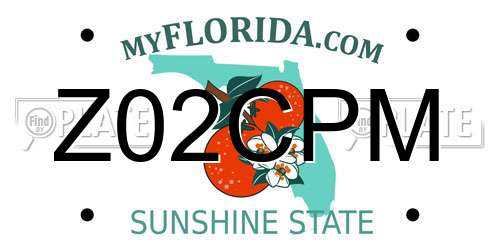 Z02CPM Florida License Plate