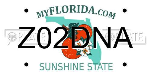 Z02DNA Florida License Plate