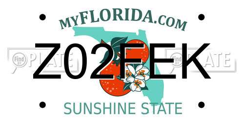 Z02FEK Florida License Plate