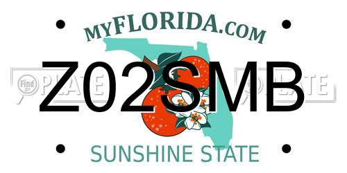 Z02SMB Florida License Plate