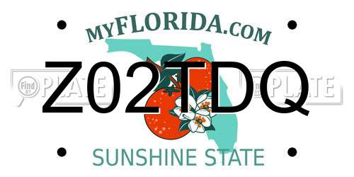 Z02TDQ Florida License Plate