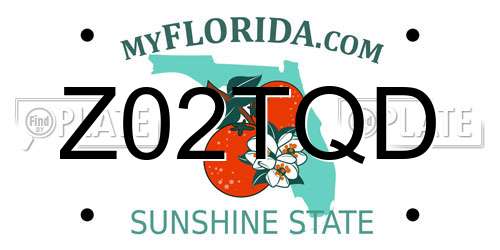 Z02TQD Florida License Plate