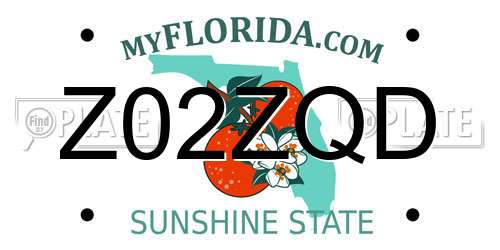 Z02ZQD Florida License Plate