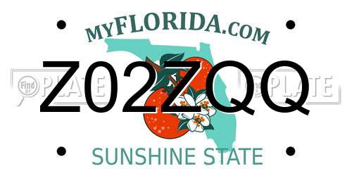 Z02ZQQ Florida License Plate
