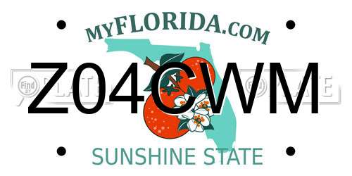 Z04CWM Florida License Plate