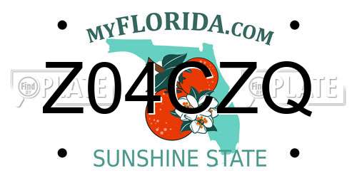Z04CZQ Florida License Plate