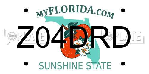 Z04DRD Florida License Plate