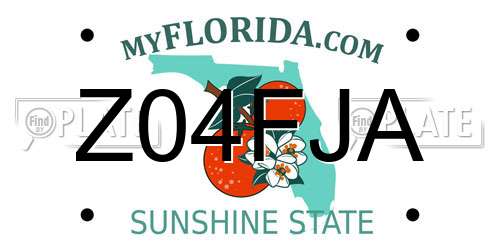 Z04FJA Florida License Plate