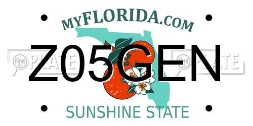 Z05GEN Florida License Plate