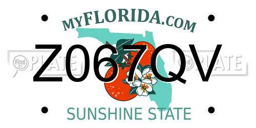 Z067QV Florida License Plate