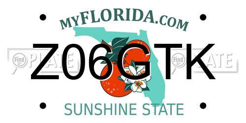 Z06GTK Florida License Plate