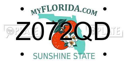 Z072QD Florida License Plate