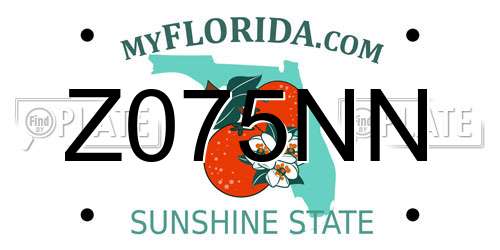 Z075NN Florida License Plate
