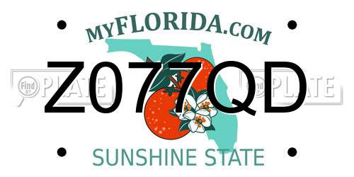 Z077QD Florida License Plate
