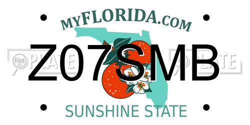 Z07SMB Florida License Plate