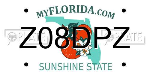 Z08DPZ Florida License Plate