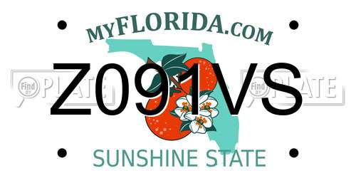 Z091VS Florida License Plate