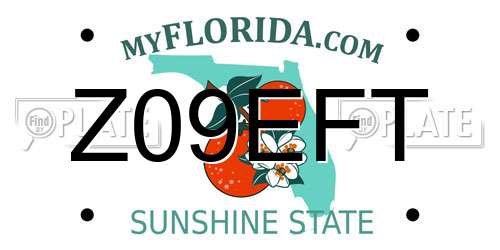 Z09EFT Florida License Plate