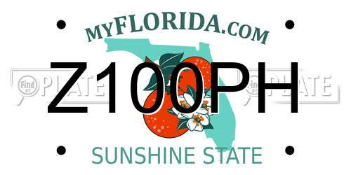 Z100PH Florida License Plate