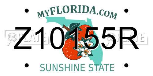 Z10155R Florida License Plate
