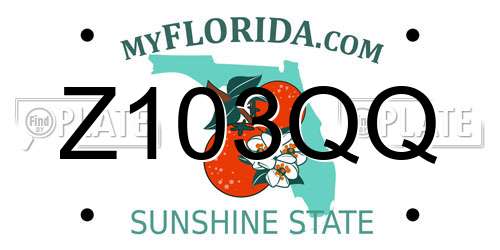 Z103QQ Florida License Plate
