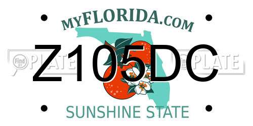 Z105DC Florida License Plate