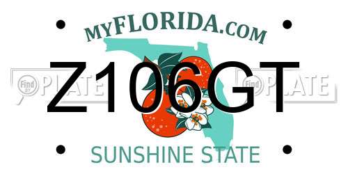 Z106GT Florida License Plate