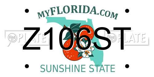 Z106ST Florida License Plate