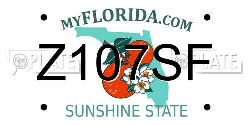 Z107SF Florida License Plate